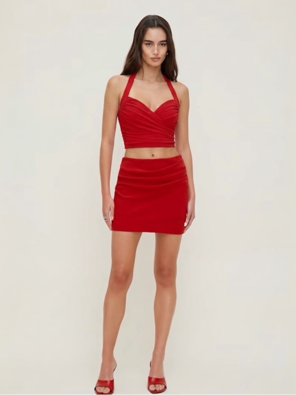 Brand New Dynamite Red Halter Crop Top